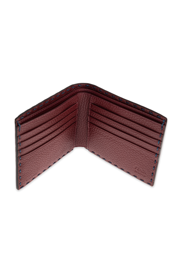 Fendi Cartera de cuero con logo