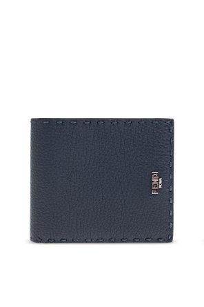 Leather wallet with logo