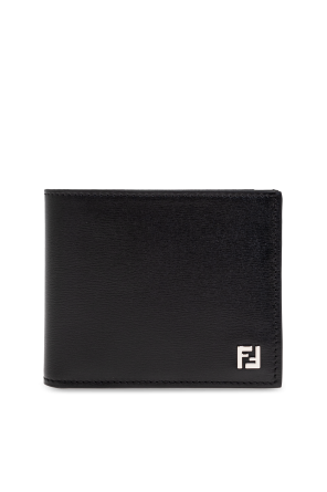Leather wallet with logo
