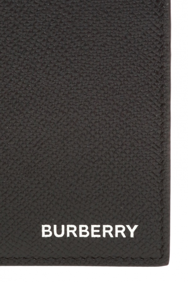 BURBERRY Embellished textured-leather cardholder