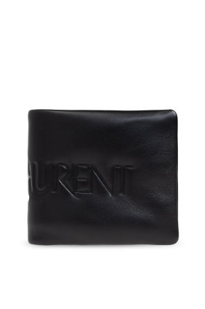 Leather wallet with logo