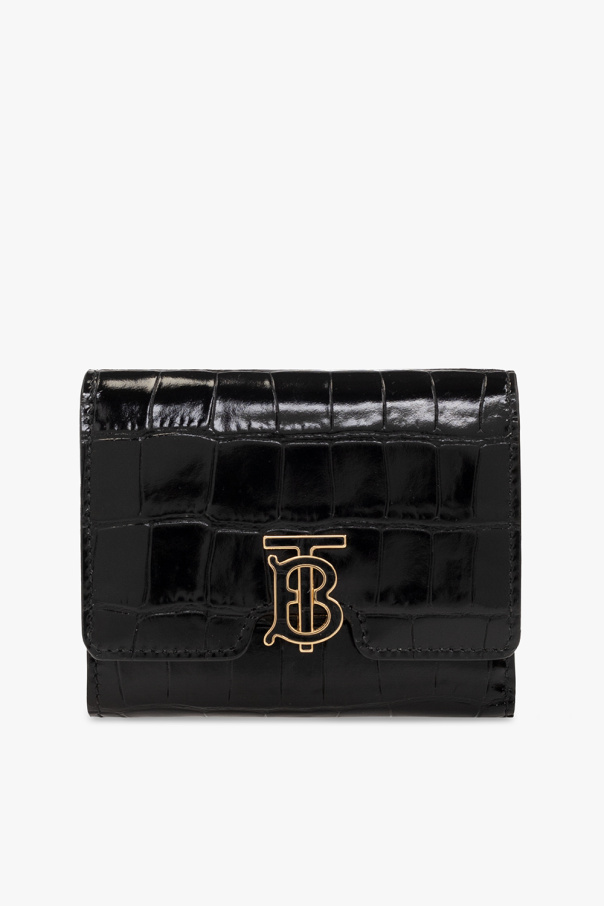 burberry Hoodies Leather wallet with logo
