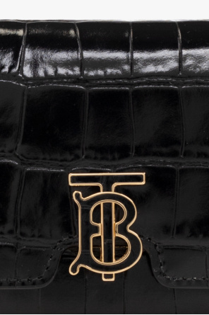 Burberry lace Skórzany portfel z logo