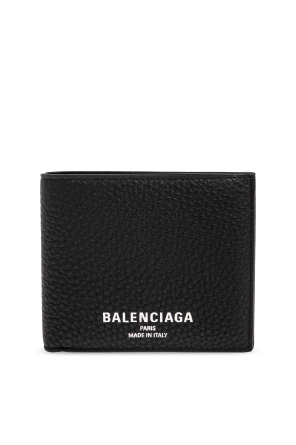 Cartera de cuero con logo