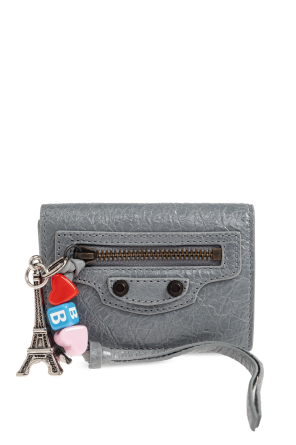 Leather wallet with logo
