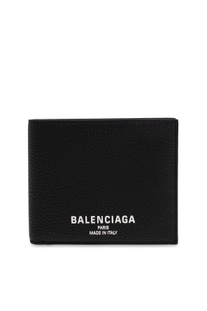 Cartera de cuero con logo
