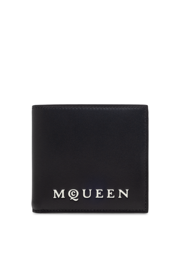 Leather wallet with printed logo od Alexander McQueen