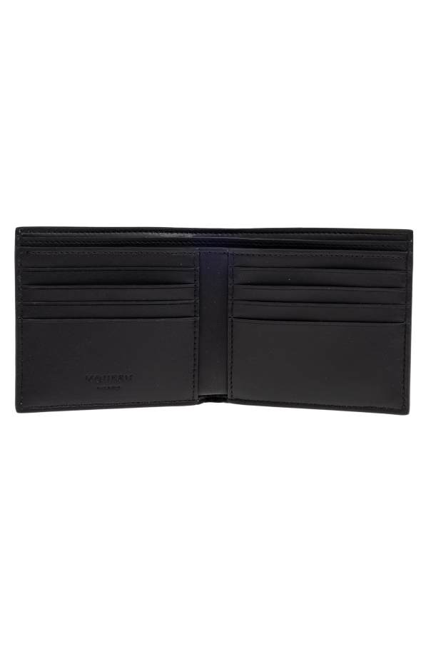 Alexander McQueen Leather wallet with printed logo