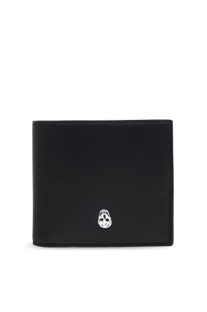 Cartera de cuero con logo estampado