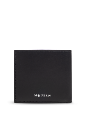 Alexander McQueen Leather wallet with printed logo