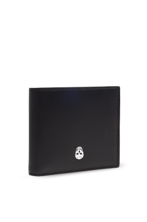 Alexander McQueen Leather wallet with printed logo