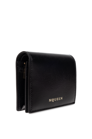 Alexander McQueen Leather wallet with printed logo