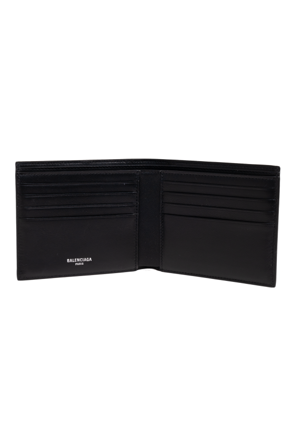 Balenciaga Leather wallet with print