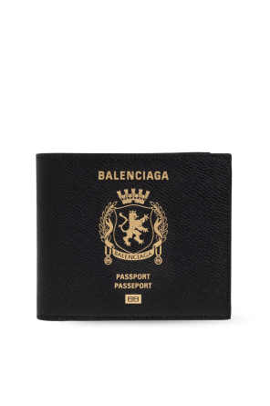 Leather wallet with print