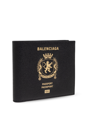 Balenciaga Leather wallet with print