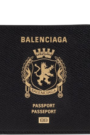 Balenciaga Leather wallet with print