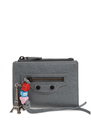Leather wallet with logo