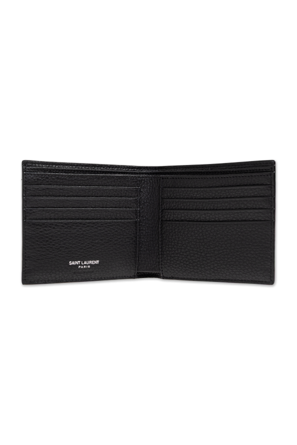 Saint Laurent Cartera plegable con logo