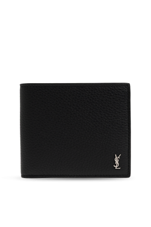 Leather wallet with logo