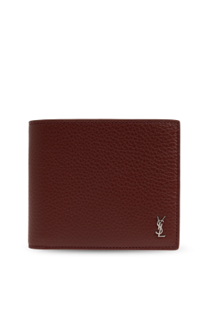 Cartera de cuero con logo