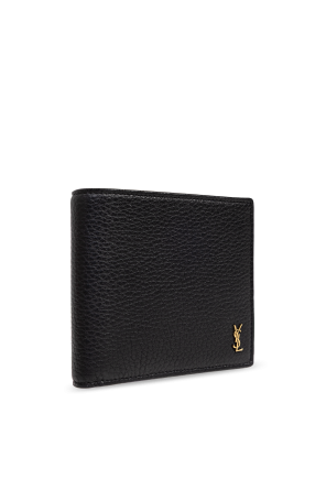Saint Laurent Cartera de cuero plegable