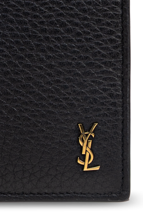 Saint Laurent Cartera de cuero plegable