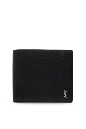 Leather wallet with logo