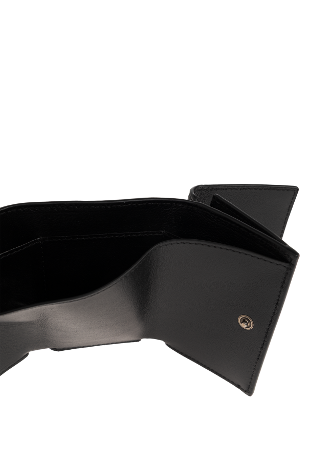 Balenciaga Cartera de cuero con logo impreso