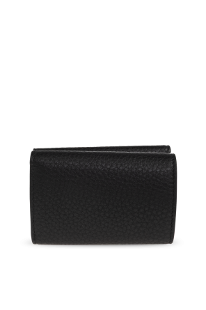 Balenciaga Cartera de cuero con logo impreso