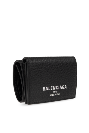 Balenciaga Cartera de cuero con logo impreso