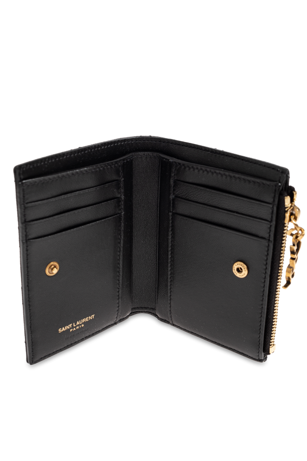 Saint Laurent Leather wallet "Cassandre"
