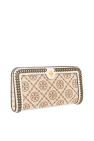 Tory Burch beige Monogrammed wallet