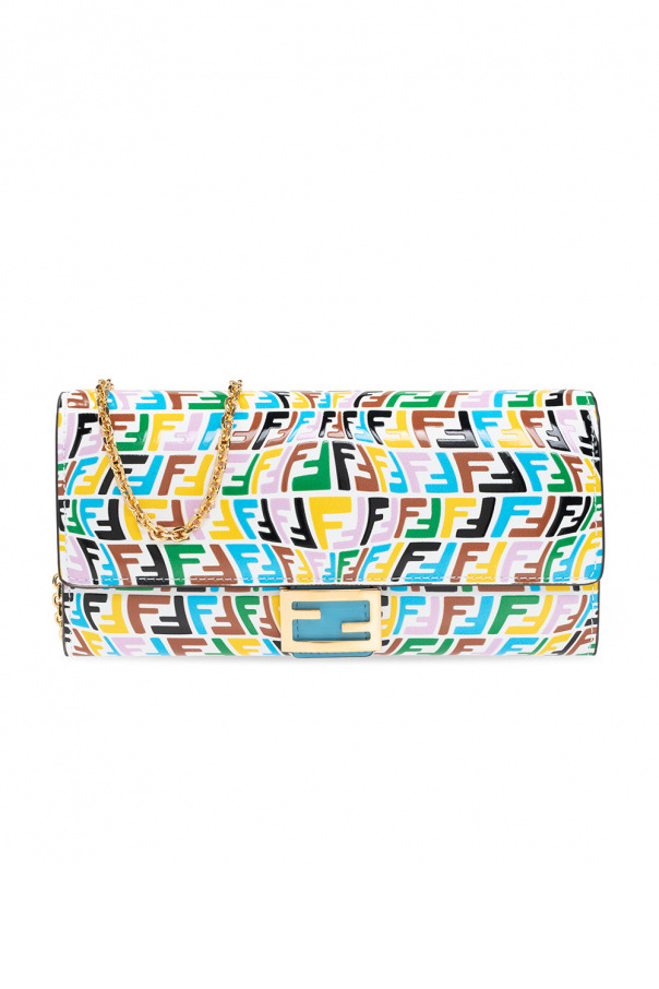 FENDI Card Holder Multi Color Baguette Leather Wallet New F/S from Japan