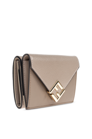 Fendi Cartera de cuero con logo