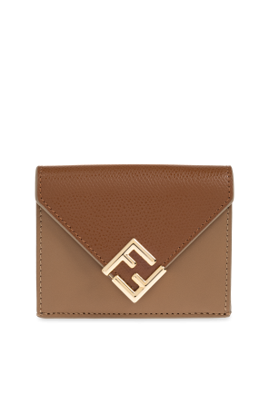 Cartera de cuero con logo