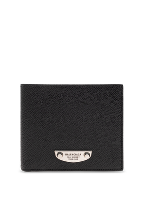 Leather wallet with appliqué
