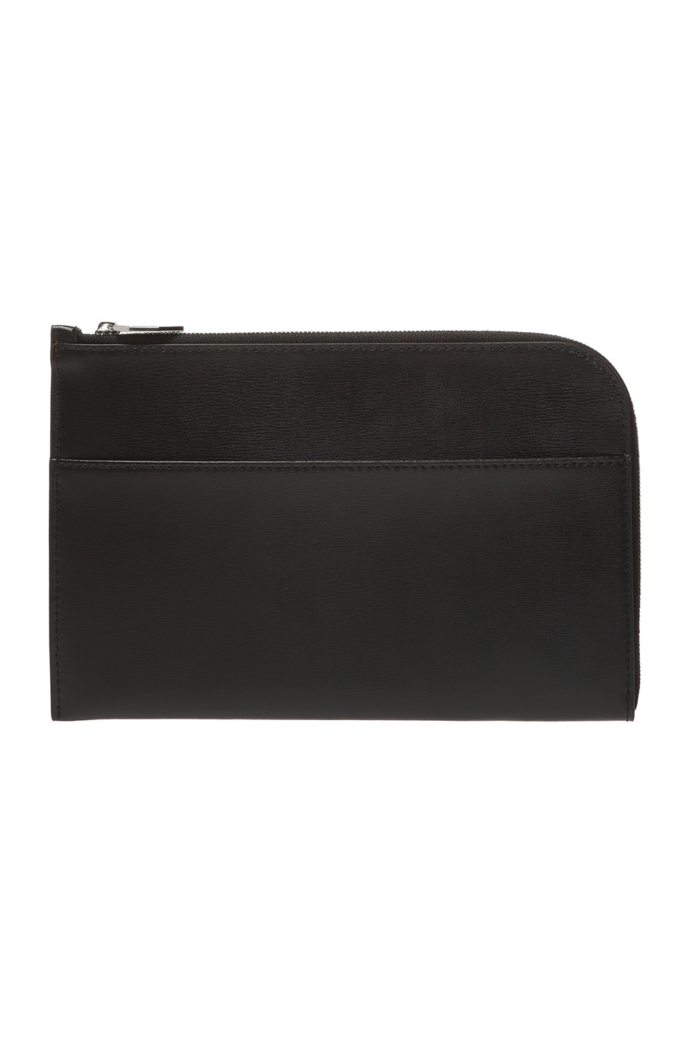 Ganni Leather clutch with logo