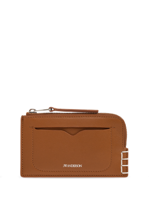 Leather cardholder with logo