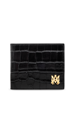 Leather wallet with logo