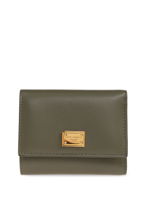 Leather wallet with applique