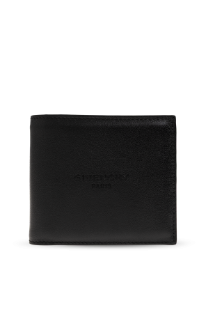 Leather wallet with logo