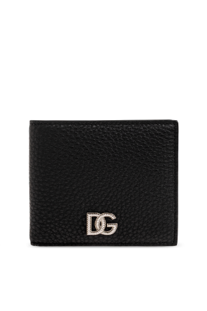 Leather wallet with logo