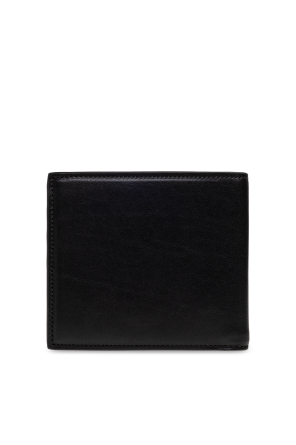 Dolce & Gabbana Cartera de cuero con aplicación en forma de logo