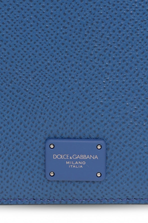 Dolce & Gabbana Schultertasche Schwarz Leder Wallet with logo