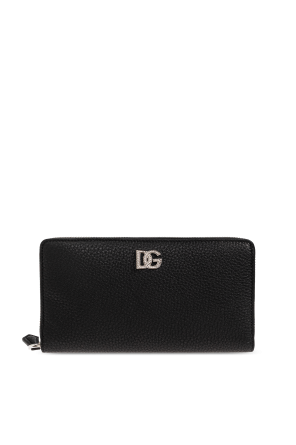 Cartera de cuero con logo