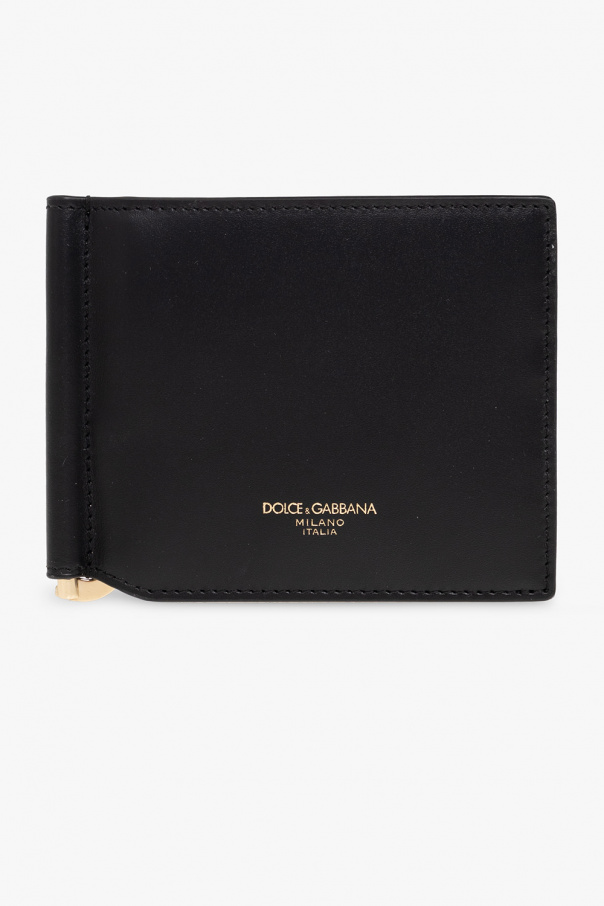 logo appliqued skirt dolce gabbana skirt Leather wallet