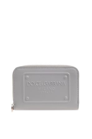 Leather wallet with logo