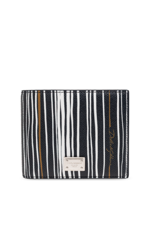 Leather wallet with logo