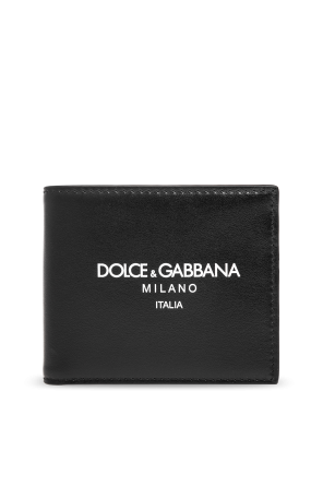 Leather wallet with logo