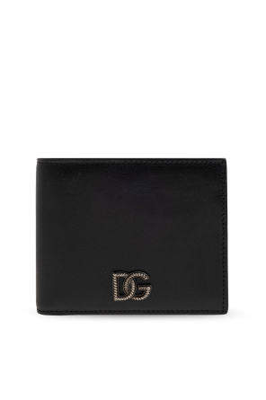 Leather wallet with logo
